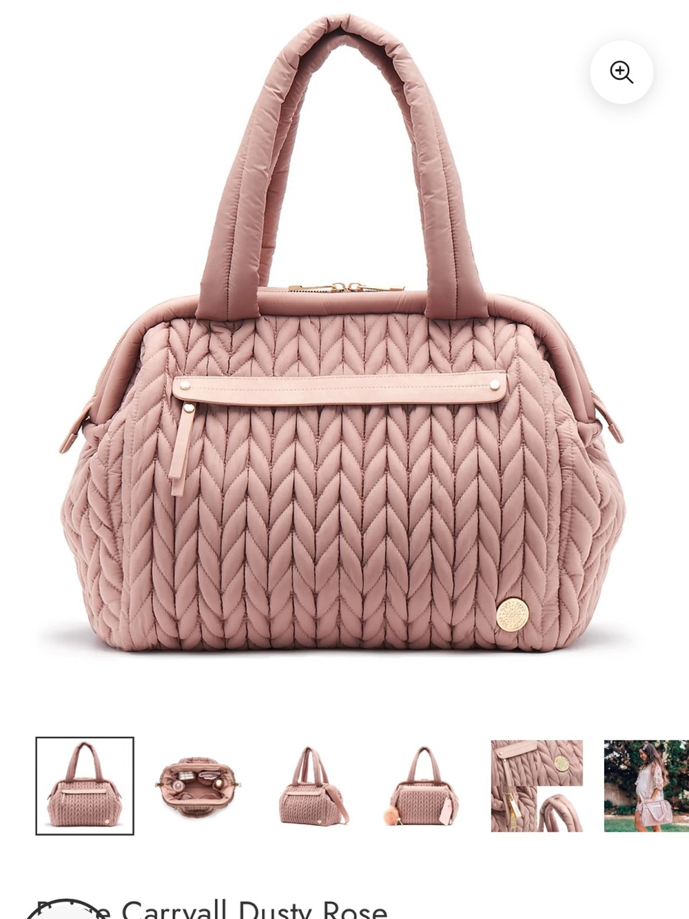 HAPP Paige Carryall Dusty Rose - Diaper Bag
